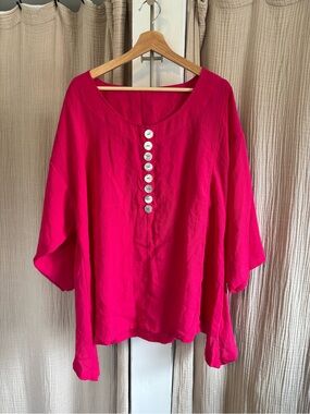 Like new Fridaze Linen Blouse- 0X